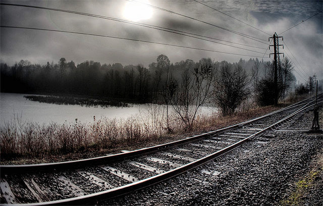 Mark Toal Lensbaby Circular Fisheye photography railroad tracks