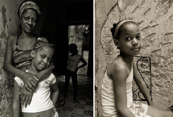 photo of mother and daughter in cuba