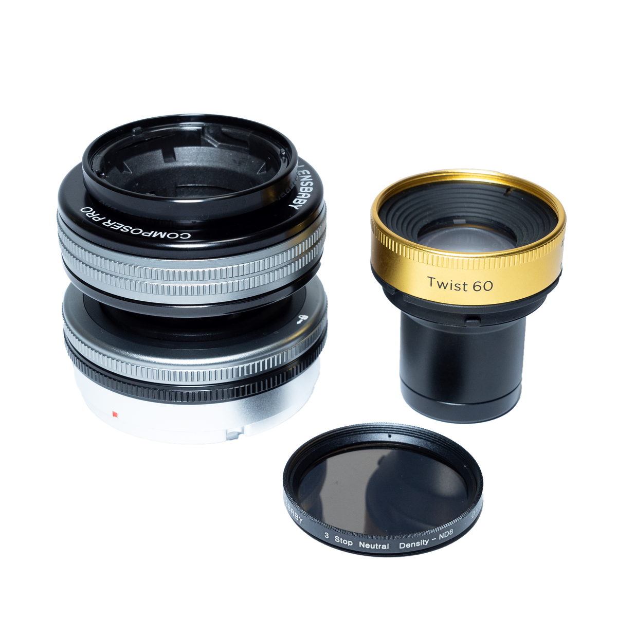 Twist 60 &amp; Double Glass II Optic Swap Kit - Lensbaby Creative Effect Camera Lenses